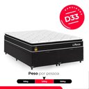 Ver imagem 5 de Cama Box Baú Casal Bipartido + Colchão Life D33 Pillow Top 61x138x188cm - Preto - e -Shop Casa