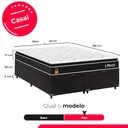 Ver imagem 4 de Cama Box Baú Casal Bipartido + Colchão Life D33 Pillow Top 61x138x188cm - Preto - e -Shop Casa