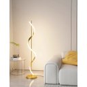 Ver imagem 4 de Luminária Chão Slim Led Espiral Moderna Sofisticada - 1,40m - Preta