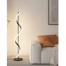 Luminária Chão Slim Led Espiral Moderna Sofisticada - 1,40m - Preta - 1