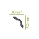 Ver imagem 3 de Kit com 5 Barras Rodateto de Poliestireno 3CMX30MM Liso 10m Branco Riplain