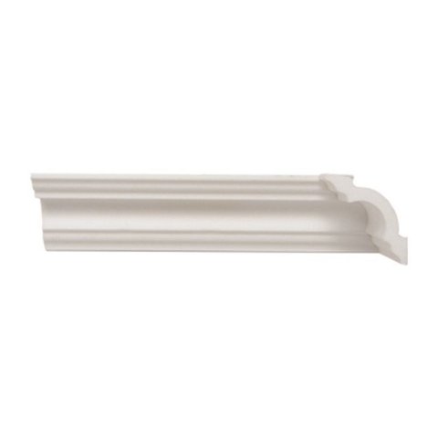 Kit com 5 Barras Rodateto de Poliestireno 3CMX30MM Liso 10m Branco Riplain