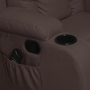 Ver imagem 7 de Poltrona do Papai Reclinável Austin Massagem e Aquecimento Giratório Balanço 2 Porta Copos Pu Marrom