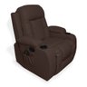 Poltrona do Papai Reclinável Austin Massagem e Aquecimento Giratório Balanço 2 Porta Copos Pu Marrom - 5