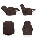 Ver mais imagens de Poltrona do Papai Reclinável Austin Massagem e Aquecimento Giratório Balanço 2 Porta Copos Pu Marrom