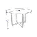 Ver imagem 3 de Mesa de Reunião Redonda 1,20 m Pés Metal para 4 Pessoas F5 Office Cor:Preto