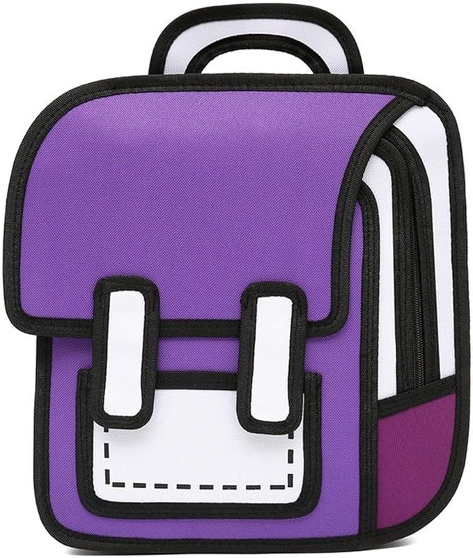 Mochila Infantil Escolar Kawaii Bolsa Escolar 2d de Ombro Desenho Animado em Quadrinhos:roxog - 2