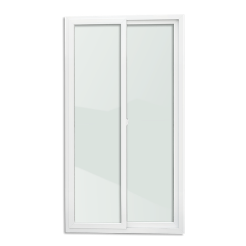 Porta Correr PVC 2F.210 x 200 V.Liso Temperado Brimak