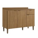 Ver imagem 3 de Balcão Leticia 120cm 3 Portas 1 Gaveta Thb