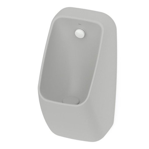 Kit com 2 Mictório Rimless com Entrada Traseira Proton Square Roca Cinza/Stone Celite