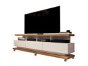 Ver imagem 2 de Rack Bancada para TV 72" Sala 3 Gavetas Vivare New Giga Móveis:OffWhite/Freijó