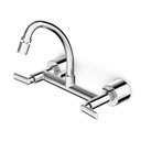 Ver imagem 1 de Kit com 2 Misturador para Cozinha de Parede Bica Móvel com Arejador Articulado Smart - N Celite Prata/Cromado