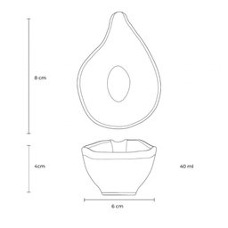 Molheira Cerâmica 40ml Orgânico Preto Matte 8x6cm Porto Brasil Molho Shoyu Caldas - 5 Molheira Cerâmica 40ml Orgânico Preto Matte 8x6cm Porto Brasil Molho Shoyu Caldas - 5