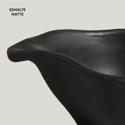 Molheira Cerâmica 40ml Orgânico Preto Matte 8x6cm Porto Brasil Molho Shoyu Caldas - 6 Molheira Cerâmica 40ml Orgânico Preto Matte 8x6cm Porto Brasil Molho Shoyu Caldas - 6