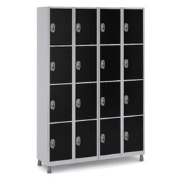 Armário Roupeiro Aço 16 Portas 191×130×41cm Volume C/ Tranca Cor:vermelho - 10