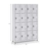 Armário Roupeiro Aço 16 Portas 191×130×41cm Volume C/ Tranca Cor:vermelho - 2