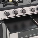 Ver imagem 3 de Fogão Industrial Preto a Gás com Forno Azul 2 Bocas Duplas Bravo BR2BF - Venâncio