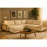 Sofá de Canto com Chaise Lado Esquerdo 268cm - 232cm Londri Linho Off White - Sallar Home - 2