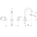 Ver imagem 2 de Kit com 2 Misturador para Lavatório de Mesa 3 Furos Bica Alta com Valvula de Escoamento Smart-N Prata/Cromado Celite