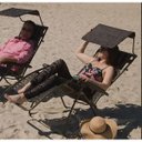 Ver imagem 2 de Cadeira Espreguicadeira Reclinavel Dobravel Praia Piscina Sol Verao Jardim Gravidade Zero Lazer Ar L