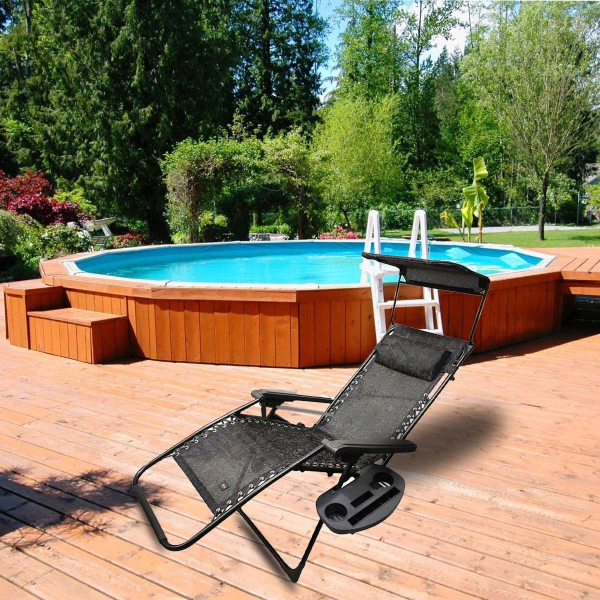 Cadeira Espreguicadeira Reclinavel Dobravel Praia Piscina Sol Verao Jardim Gravidade Zero Lazer Ar L - 14