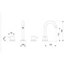 Ver imagem 4 de Kit com 2 Misturador para Lavatório de Mesa com 3 Furos e Válvula de Escoamento Basic Celite