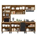 Ver imagem 2 de Cozinha Modulada Toscana 5 Peças Mdf com Aéreo 1200 Porta de Vidro e Paneleiro com Tampo