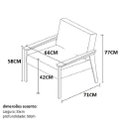 Ver imagem 2 de Conjunto 2 Poltronas Decorativas Fontana Courino Marrom