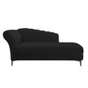 Ver imagem 1 de Divã Dani 1,40m Suede Preto - Dominic Decor Marilia