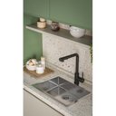 Ver imagem 3 de Kit com 2 Monocomando de Mesa para Cozinha com Bica Extraível "L" Gourmet Celite Preto/Matte