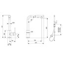 Ver imagem 2 de Kit com 2 Monocomando de Mesa para Cozinha com Bica Extraível "L" Gourmet Celite Preto/Matte