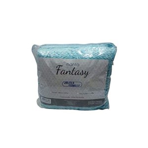 Manta Jacquard Tranças Azul