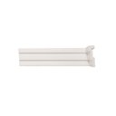 Ver imagem 1 de Kit com 5 Barras Rodateto de Poliestireno 6CMX20MM Liso 10m Branco Riplain