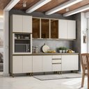 Ver imagem 1 de Cozinha Compacta Évelin 14 Portas 2 Gavetas Henn - Duna/Cristal