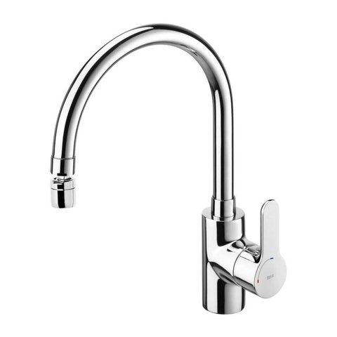 Kit com 2 Monocomando para Cozinha de Mesa Bica Alta com Arejador Articulado L20 Prata/Cromado Celite