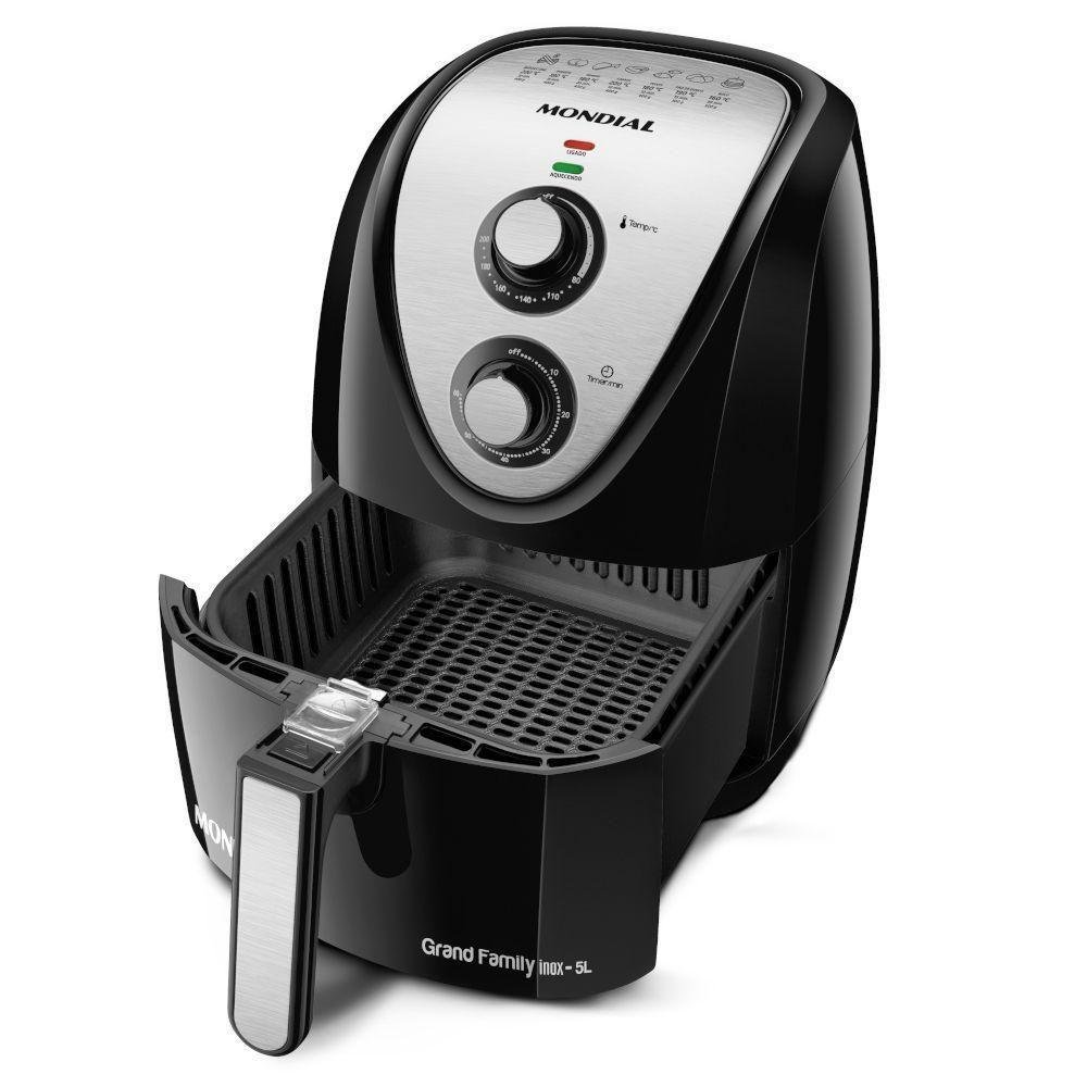 Fritadeira Elétrica sem Óleo Air Fryer Mondial 5l Grand Family Afn-50 Timer 1900w Voltage:220v - 9