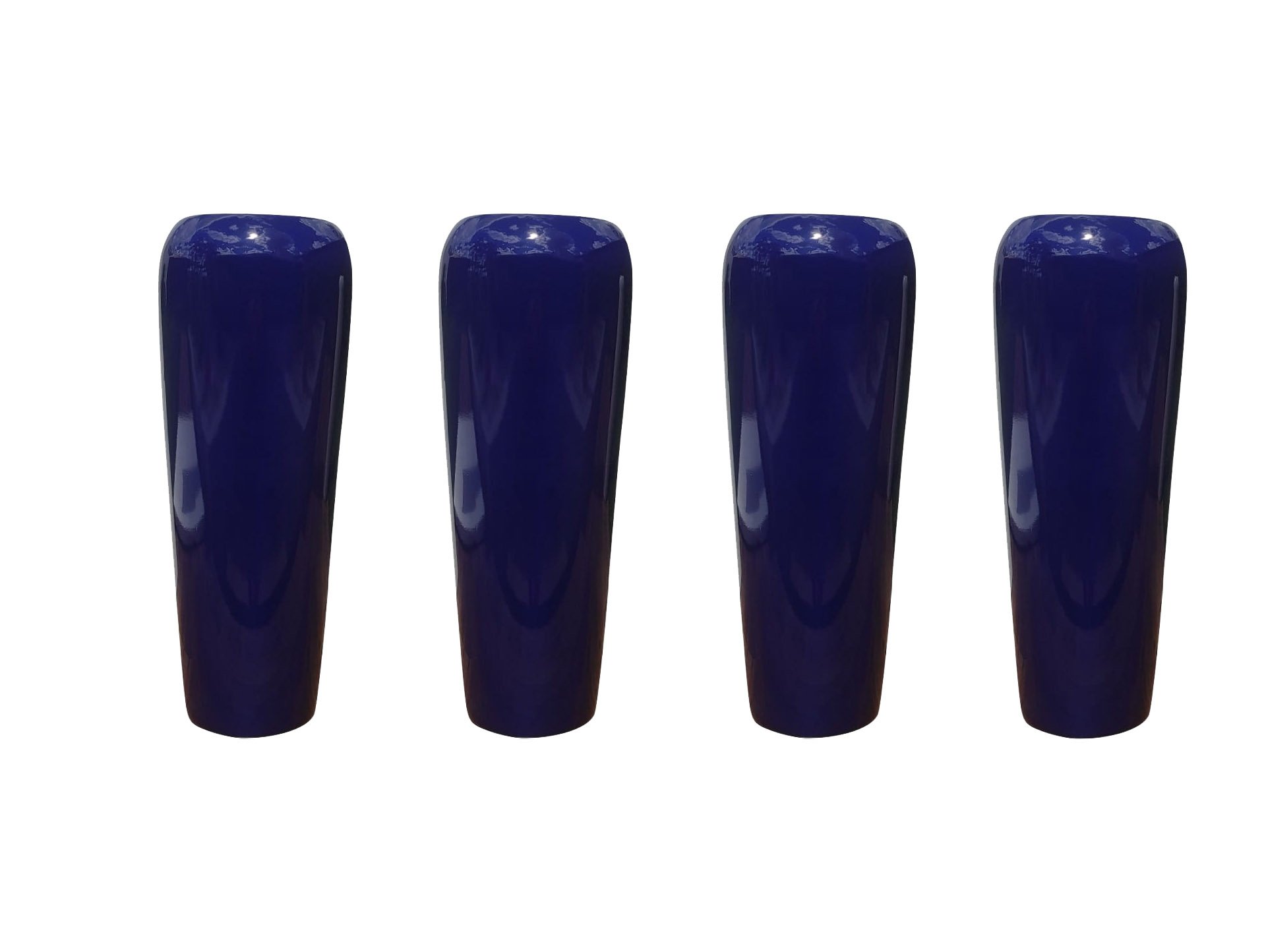 kit 4 Vasos Vitrificado Fibra De Vidro Estilo Vietnamita 76x29cm Azul - 1