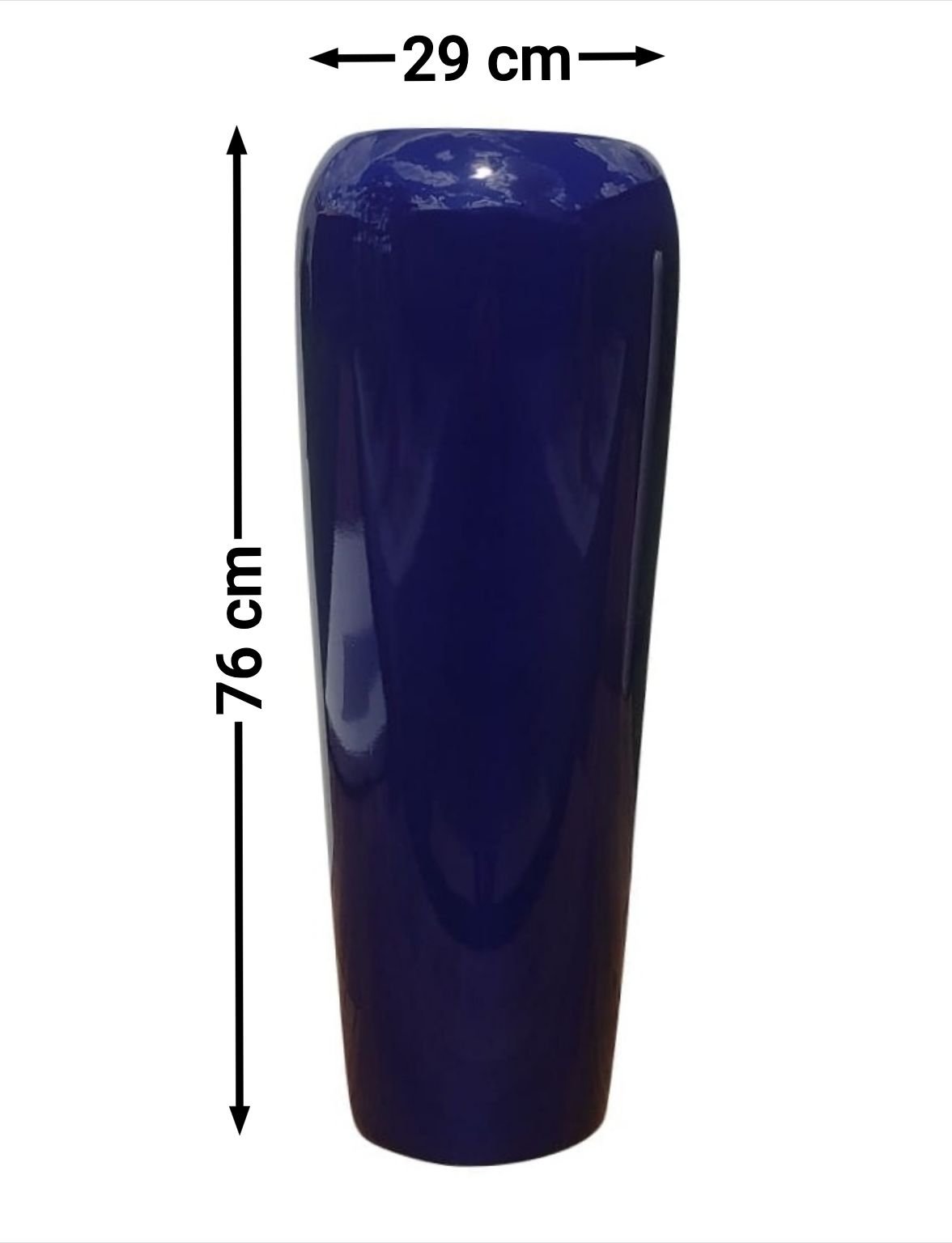 kit 4 Vasos Vitrificado Fibra De Vidro Estilo Vietnamita 76x29cm Azul - 3