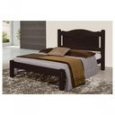 Ver imagem 1 de Cama de Casal Paris de Madeira Maciça Tauari Tabaco