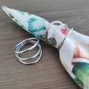 Ver imagem 5 de Kit 6 Argolas Prendedor Anel Suporte Porta Guardanapo de Pano Mesa