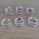 Ver imagem 2 de Kit 6 Argolas Prendedor Anel Suporte Porta Guardanapo de Pano Mesa