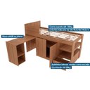 Ver imagem 2 de Cama Multifuncional Juvenil Cm8021 C/ Escrivaninha Branco - Tecno Mobili