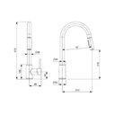 Ver imagem 2 de Kit com 2 Monocomando para Cozinha de Mesa Bica Extraível U" com 2 Funções Prática Celite Prata/Cromado