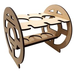 Mini Adega Mdf para 03 Garrafas - 4
