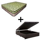 Ver imagem 1 de Cama Baú Casal 138 Tecido Sintético Marrom com Colchão de Espuma Tokio D33 Bege - 25x138x188cm