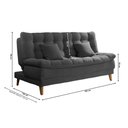 Ver imagem 5 de Sofá Cama 3 Lugares Casal Confortável 1,85 Larg Duda Matrix