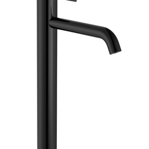 Kit com 2 Monocomando para Lavatorio de Mesa Bica Alta Ona Preto/Titanium Black Celite