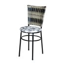 Ver imagem 3 de 2 Cadeiras para Cozinha Preta Hawai Cappuccino Premium Assento Floral Cor:floral Branco