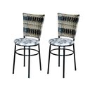 Ver imagem 1 de 2 Cadeiras para Cozinha Preta Hawai Cappuccino Premium Assento Floral Cor:floral Branco