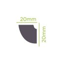 Ver imagem 2 de Kit com 5 Barras Rodateto de Poliestireno 2,0CMX20MM Liso 10m Branco Riplain